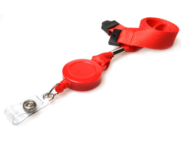 15mm Recycled Plain Lanyards with Card Reel (Pack of 50)