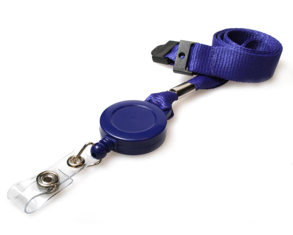 15mm Recycled Plain Lanyards with Card Reel (Pack of 50)