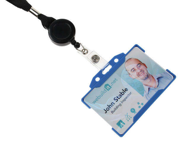 15mm Recycled Plain Lanyards with Card Reel (Pack of 50)