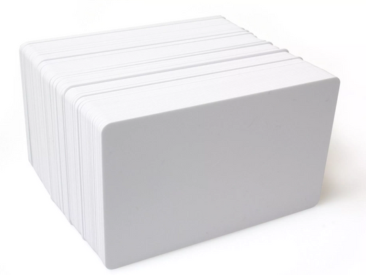 Dyestar Blank White Plastic Cards (Pack of 100)