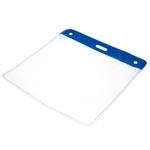 blue top plastic visitor badge wallet to fit visitor and contractor badges in landscape profile