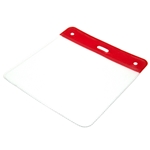 red top plastic visitor badge wallet to fit visitor and contractor badges in landscape profile