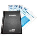 book and badge visitor pass starter kit including paper passes and writing board
